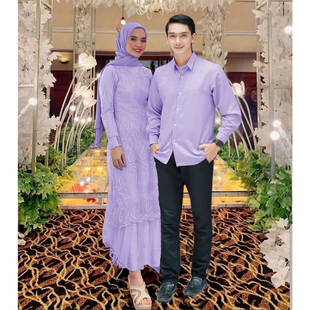(ZAYIN COLLECTION) COD// COUPLE  GERALDINE  COWO LENGAN PANJANG bahan tile ruby mutiara import lapis