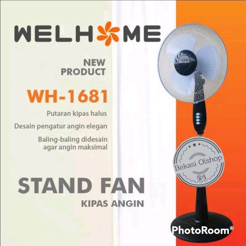 KIPAS ANGIN BERDIRI 16 INCH / STANDFAN 16 INCH WELLHOME 1681