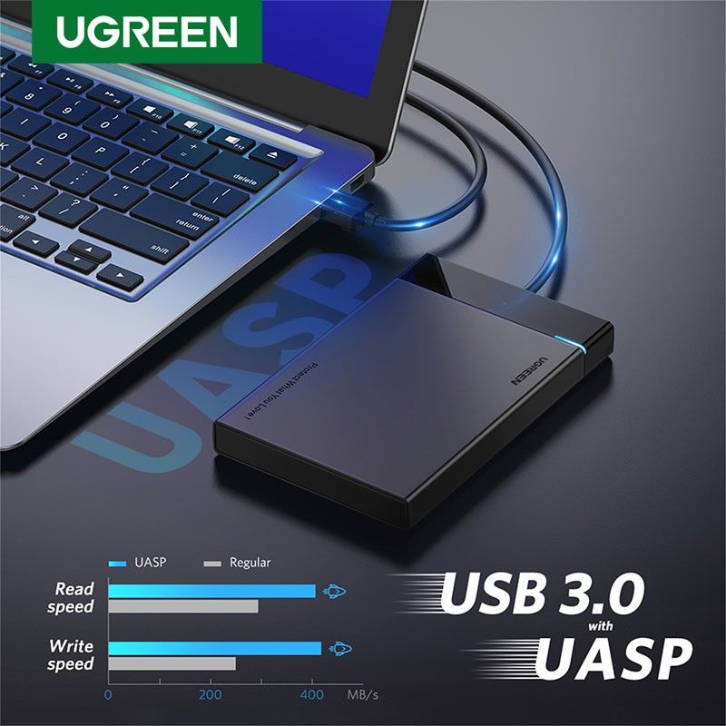 UGREEN Original Casing Enclosure Hard Disk External 2.5 &quot;SATA USB 3.0 dengan Kabel Micro USB 3.0