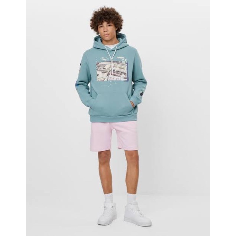 Bershka Man Printed Hoodie