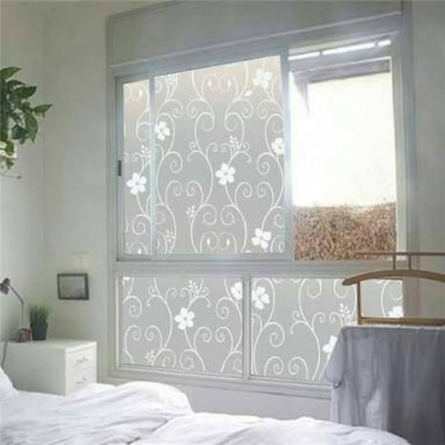 Sticker kaca sticker kaca film sticker kaca sanblast sticker kaca motif batik putih