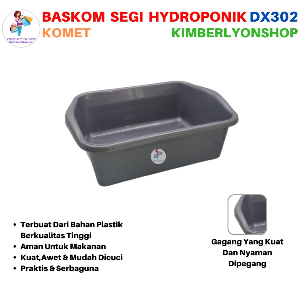 Baskom Segi Plastik Hydroponik 302 Platinum