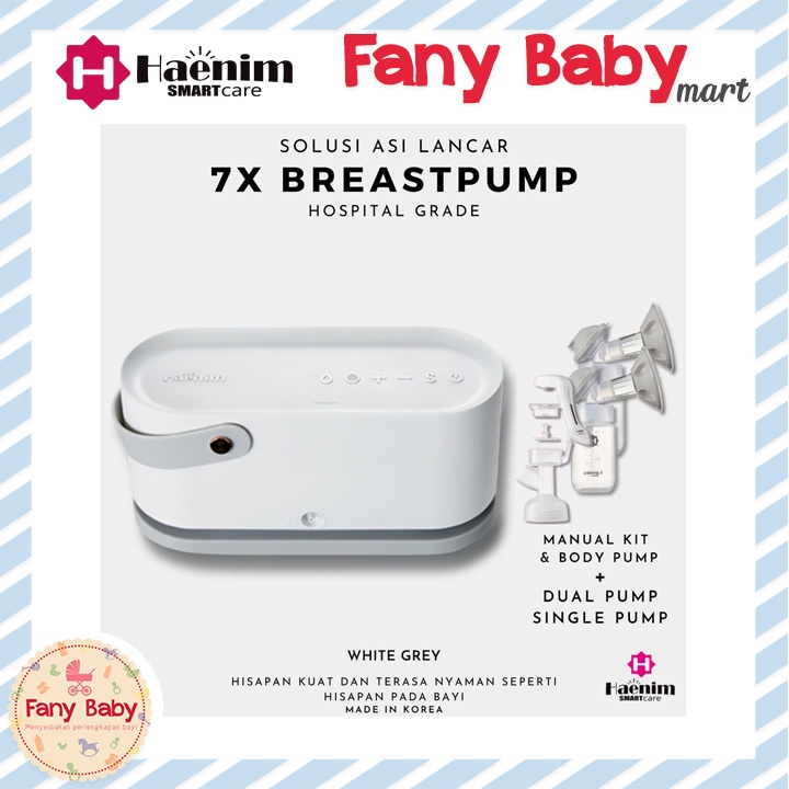 HAENIM BREASTPUMP 7X - WHITE GREY