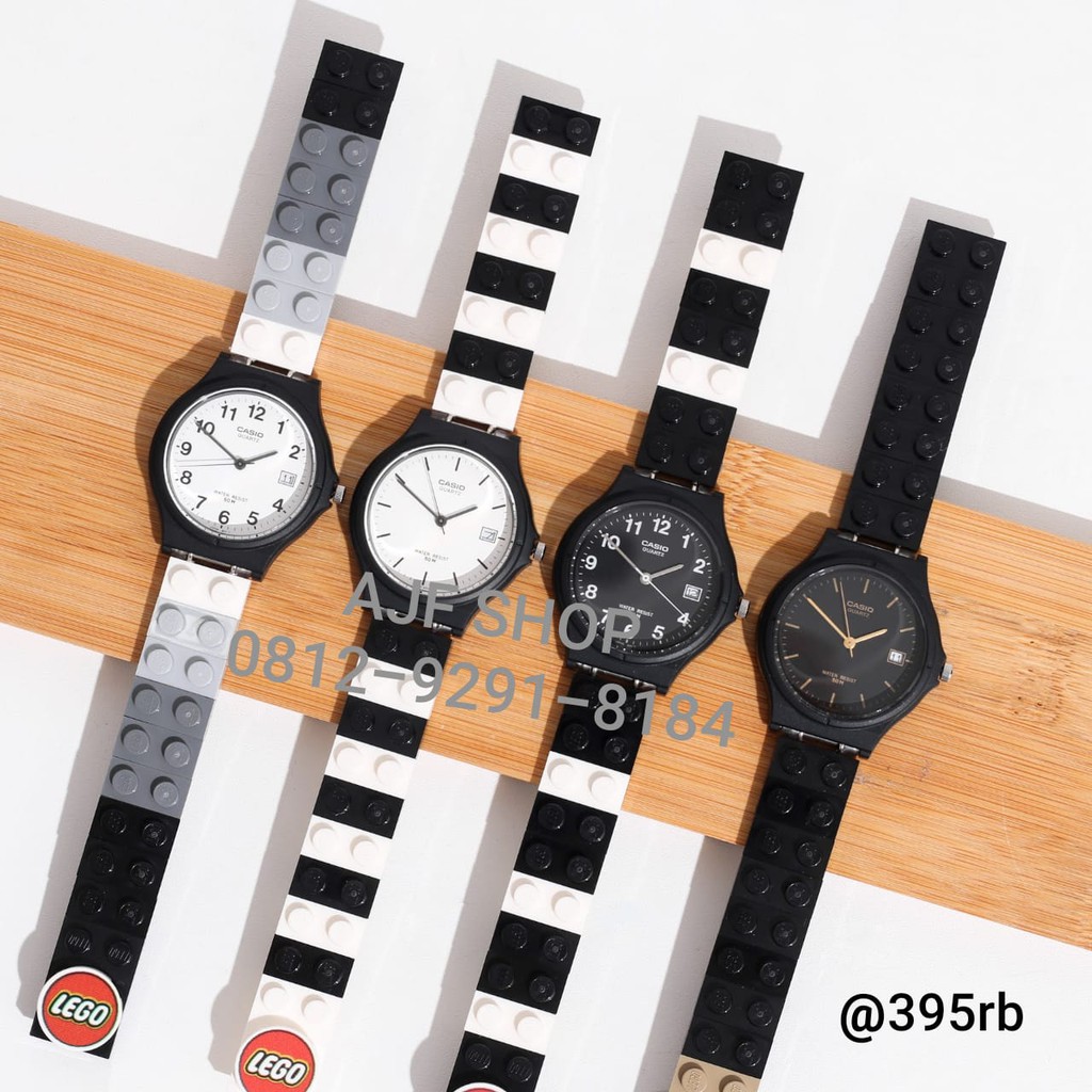 aPCB - (CASIO) LEGO brick watch || Jam Tangan || Jam Lego || Kado Unik || Kado Lucu