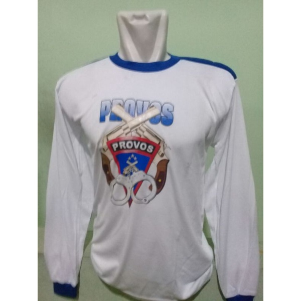 kaos kombinasi provos putih lengan panjang | kaos dalaman dewasa provos putih lengan panjang