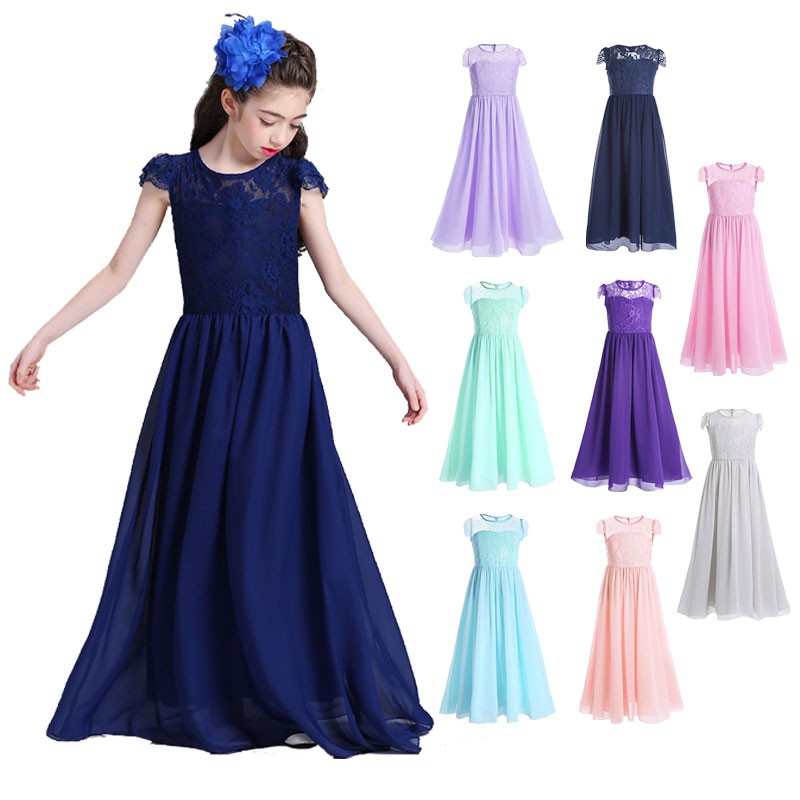 Gaun Ulang Tahun Anak Perempuan Murah Pesta Dress Brukat Anak Perempuan Tanggung Import