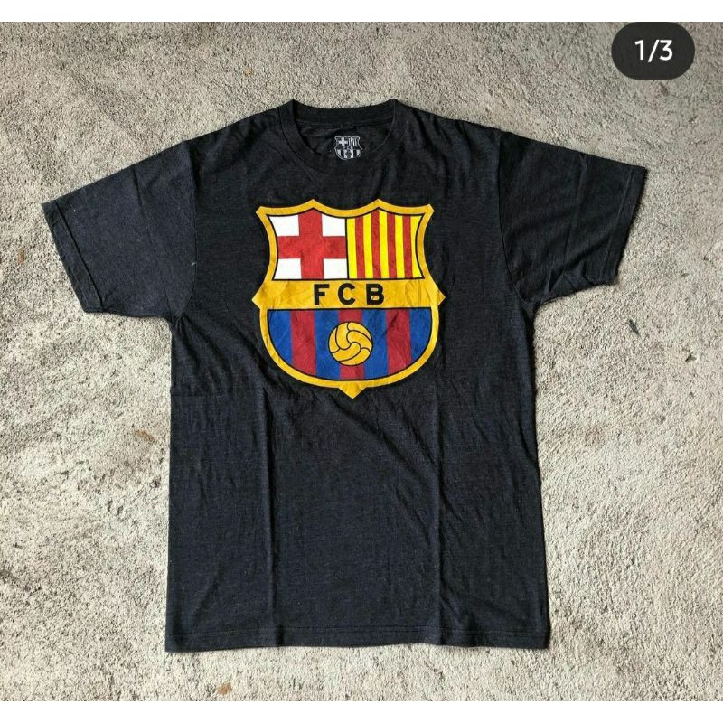 KAOS VINTAGE SECOND KAOS SPORT FC BARCELONA KAOS FOOTBALL KAOS UNISEX PAKAIAN PRIA BAJU ATASAN