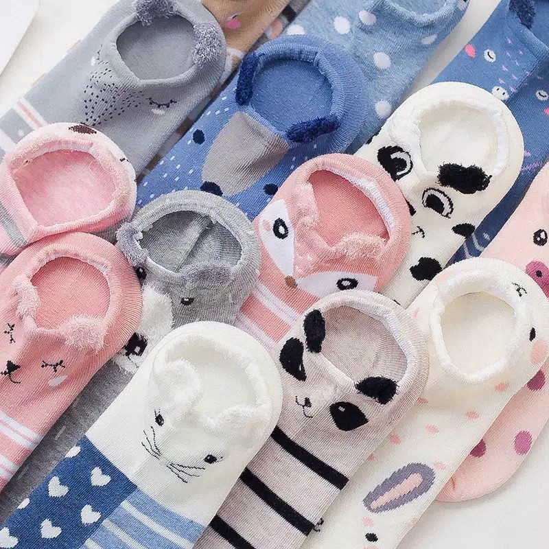 Kaus Kaki 3D Wanita Lucu Imut Lovely Animal Cotton Socks Casual