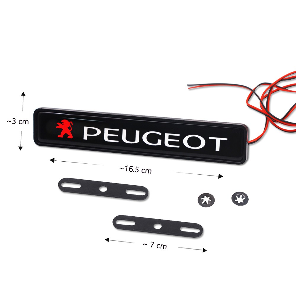 Stiker Emblem / Badge Lampu Led Depan Mobil Untuk Peugeot 4008 Rcz 5008 206 207 307 301 308 408 3008 508