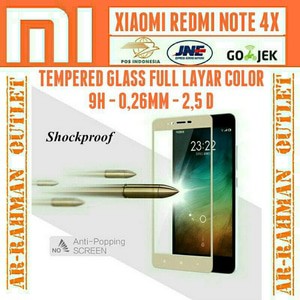 Xiaomi Redmi note4 Note 4X Tempered Glass Color Warna Full Layar Note4x note 4 snapdragon TAM RESMI