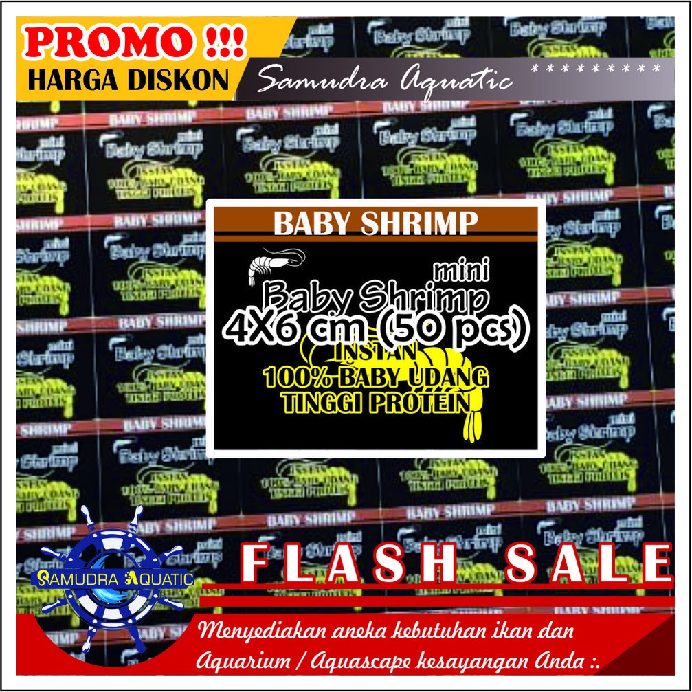 Stiker Kemasan Repack BABY SHRIMP, Stiker Baby Shrimp