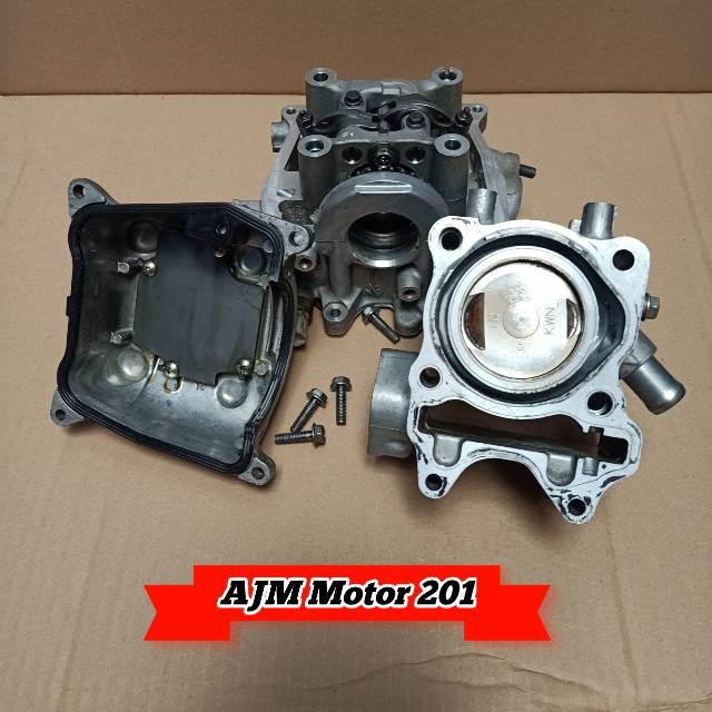 Cylinder head piston - cilinder boring hed seher vario 125 fi - vario 125 injeksi esp KZR original