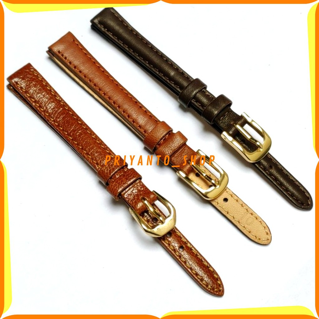 TALI JAM TANGAN KULIT ASLI 10MM STRAP WATCH UNTUK JAM WANITA 10MM