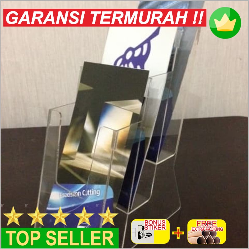 

Murah Acrylic tempat brosur A6 3 Susun Elegan
