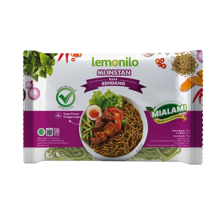 

Lemonilo mie instan spectarasa rasa rendang