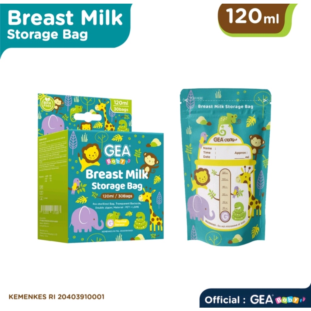 GEABABY Kantong ASI Storage Bag 120ml Pattern Edition