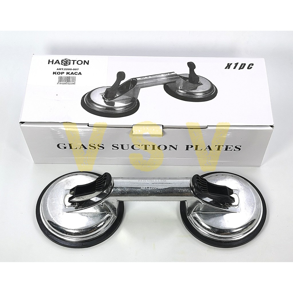 Hasston Kop kaca kaki 2 gagang aluminium 2200-007 Glass suction plates