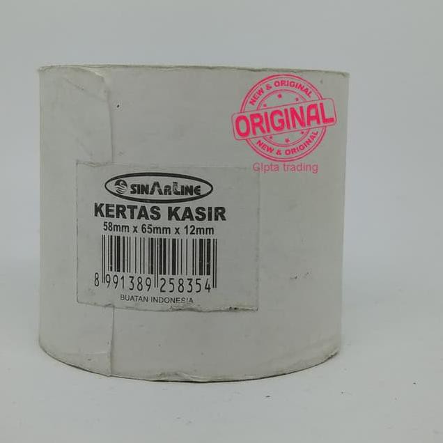 

Registery Paper/ kertas kasir - Sinar Line - 58mm x 65mm (10 Roll)