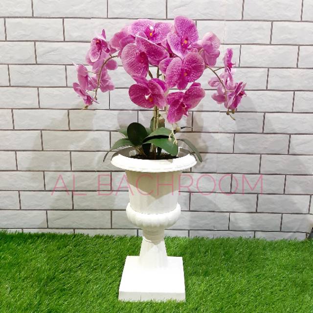 BUNGA ANGGREK LATEX K9 B8056 BESAR ANGGREK ARTIFICIAL KUPU KUPU HIASAN BUNGA ANGGREK PLASTIK DEKORASI RUMAH ORCHID WEDDING