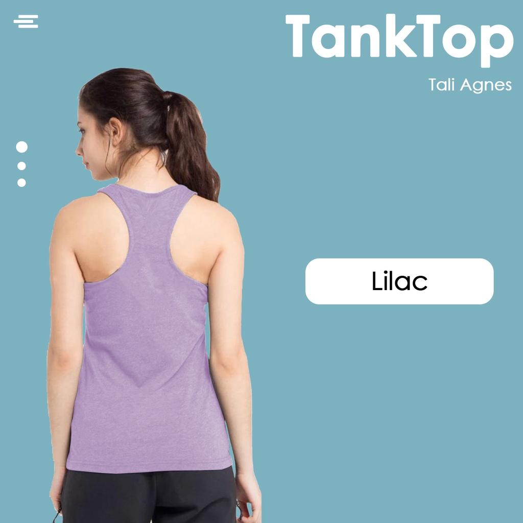 Tanktop Wanita ( SOFT SPANDEK ) Polos Tali Kecil / Besar / Agnes Singlet Kaos Dalam Cewek - RELOOK-LILAC