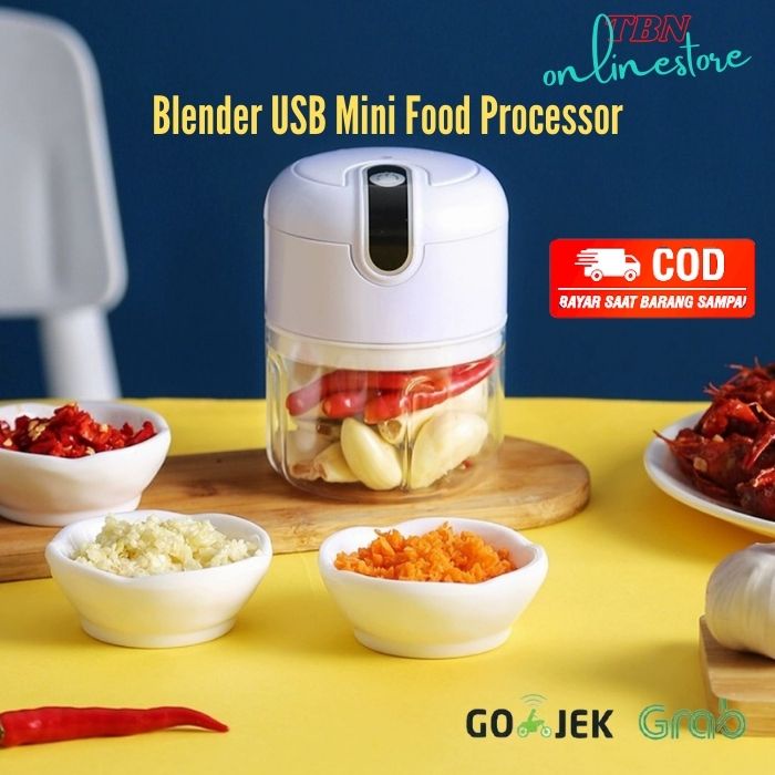 USB Mini Food Processor - Blender mini Serbaguna - Blender Bumbu Portable - USB Mini Chopper