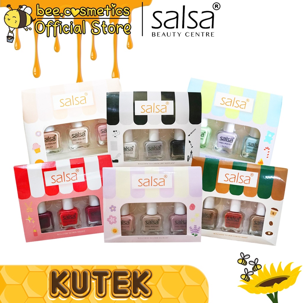 SALSA KUTEK PEEL OFF SET ISI 3 SERIES ( ART SUPPLIES / BAKERY / CANDY HEAVEN / COFFEE SHOP / FLORIST