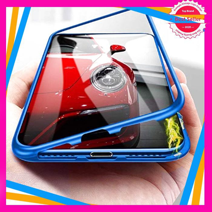 REALME C2 CASE 2IN1 MAGNETIC GLASS 360 CASE GLASS FULL COVERED