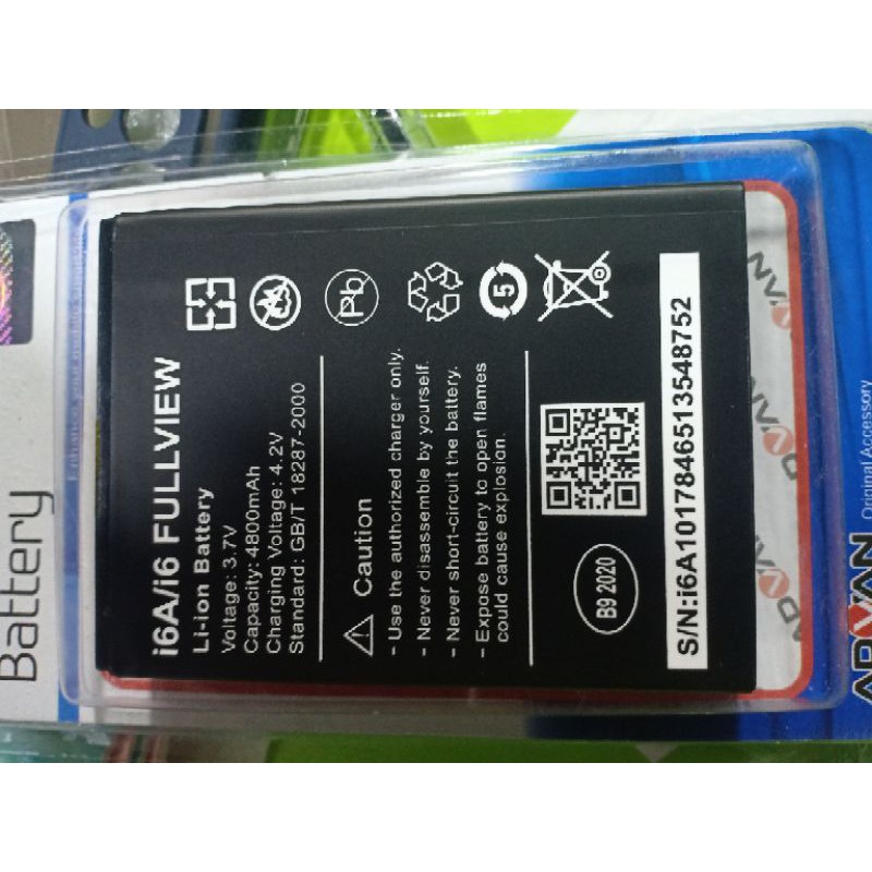Baterai Advan i6A/i6 FULL VIEW Baterai Advan I6 Full View i6a/ i6 Full view Batre Batry Original