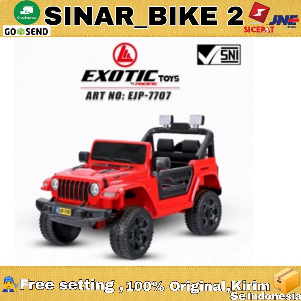 Mainan Anak Mobillan Aki JEEP EXOTIC RUBICON EJP-7707,7706,7734,7704