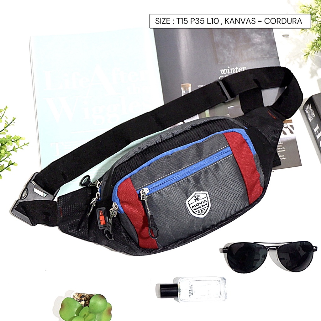 Waistbag Cowok bisa COD tas pria pinggang bisa dada elegan simpel buat hangout premium dari semarang