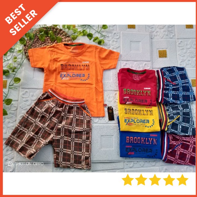 CELANA PENDEK anak laki laki gugo 1-16 tahun premium / setelan anak cowok gugo kids motif broklyn