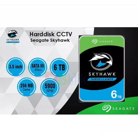 Hardisk Seagate Skyhawk 6TB 3.5 inch khusus CCTV