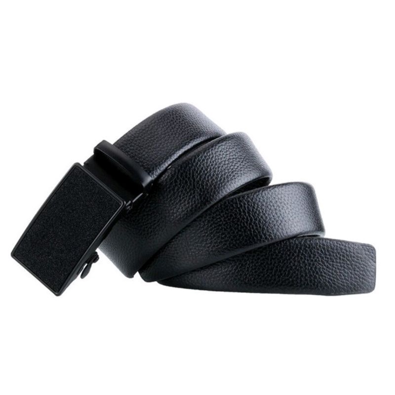 Ikat Pinggang Pria Model Rel || Sabuk Gesper Kulit Men Belt Automatic Buckle Import