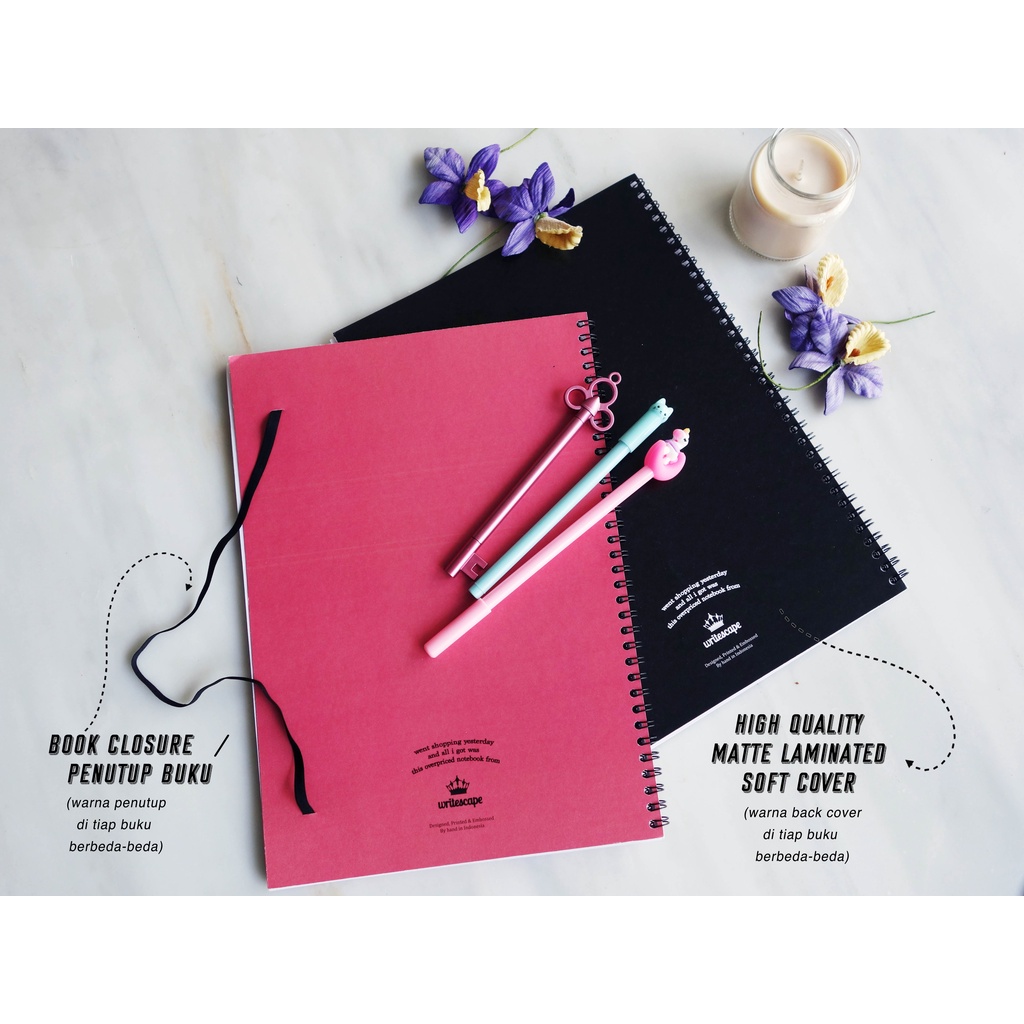 VINTAGE SERIES Aesthetic Ruled Grid Dotted Notebook Diary Journal Bujo School Buku Tulis-6