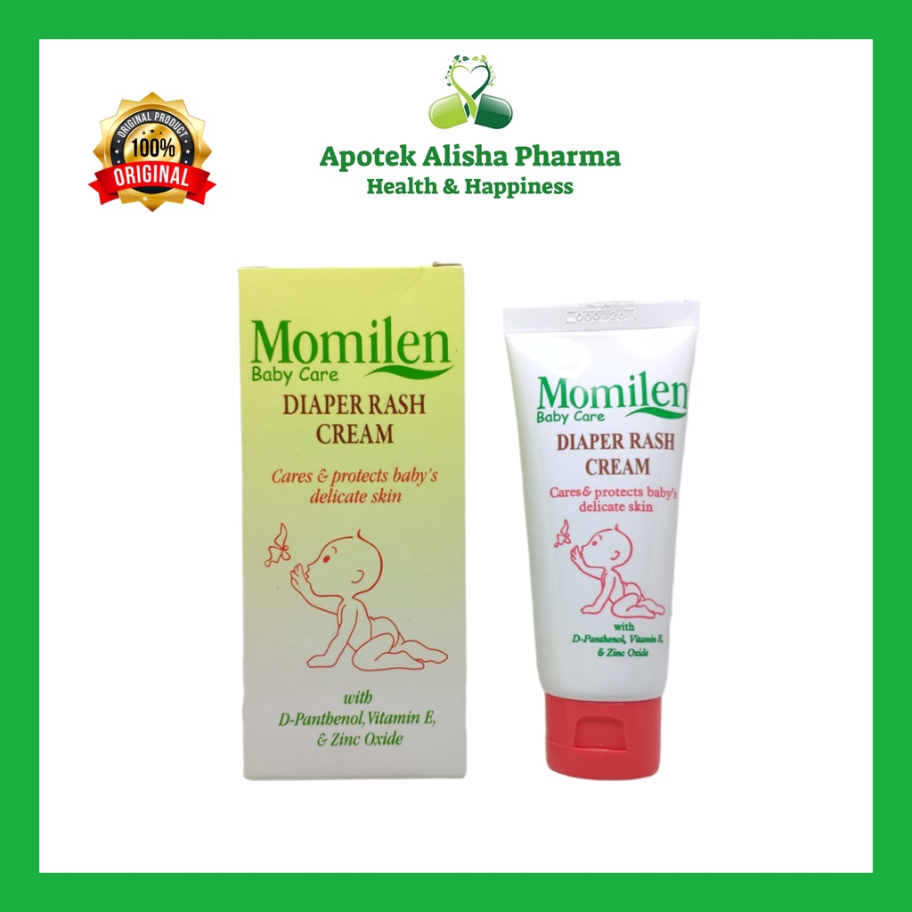 MOMILEN DIAPER RASH CREAM Tube 15gr/30gr - Momilen Diaper Krim / Momilen Baby Diapers Cream / Momilen Ruam Popok Bayi / Meredakan Gatal / Kulit Pantat Bayi Kemerahan