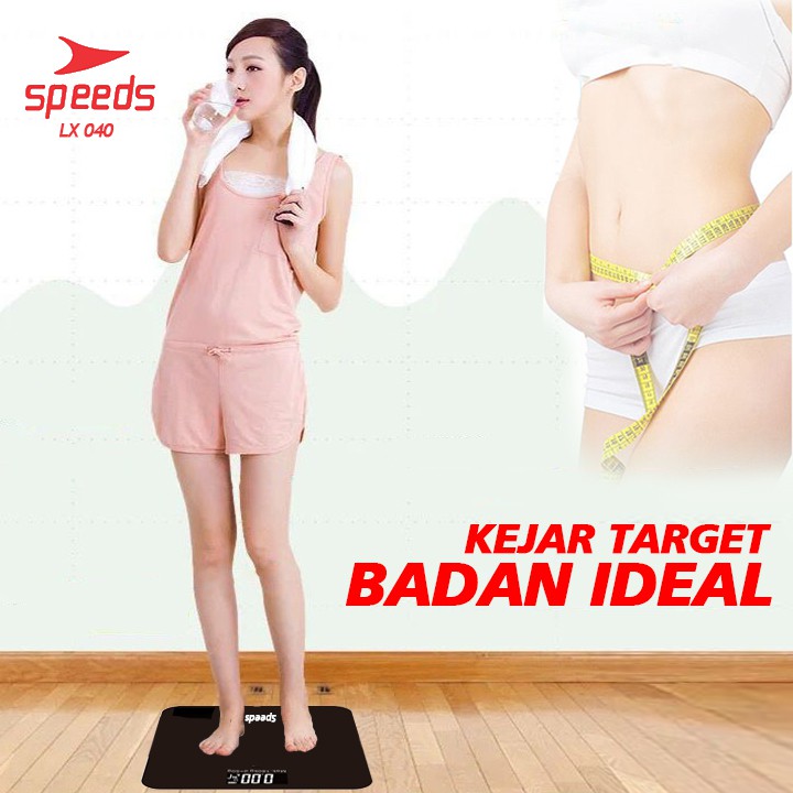 timbangan badan speeds digital 180kg scale kaca berat mini max original impor 040 7