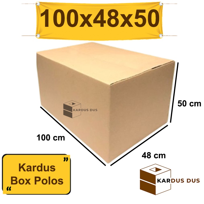 Kardus Box Packing / Dus Jumbo Polos 100 X 48 X 50 cm Besar , Pindahan , Kotak Tebal 4 MM