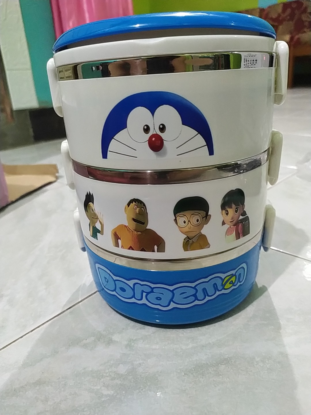 Rantang Nasi Anak Lunch Box Kotak Nasi Lucu Stainless Karakter 1layer