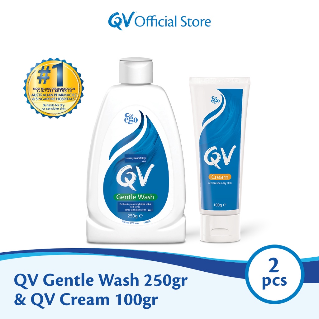 [FREE QV GENTLE WASH 250g] QV Cream Replenishes Dry Skin 100g