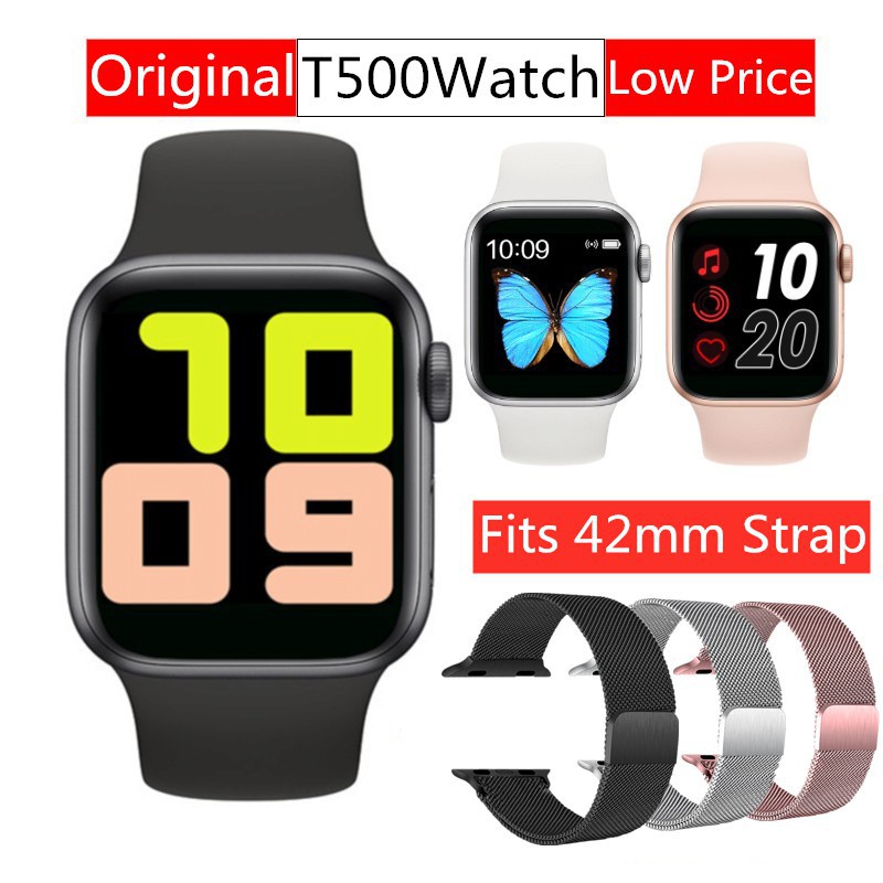 COD✅ Jam tangan Smartwatch T500 jam tangan pintar wanita pria bluetooth bisa telepon IP67 anti air    S1167