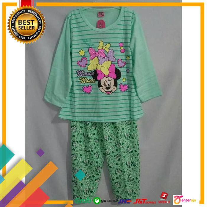NEW.. PIYAMA MINNIE MOUSE ANAK PEREMPUAN USIA 6-8TAHUN MERK VALEE KIDS ..TERMURAH