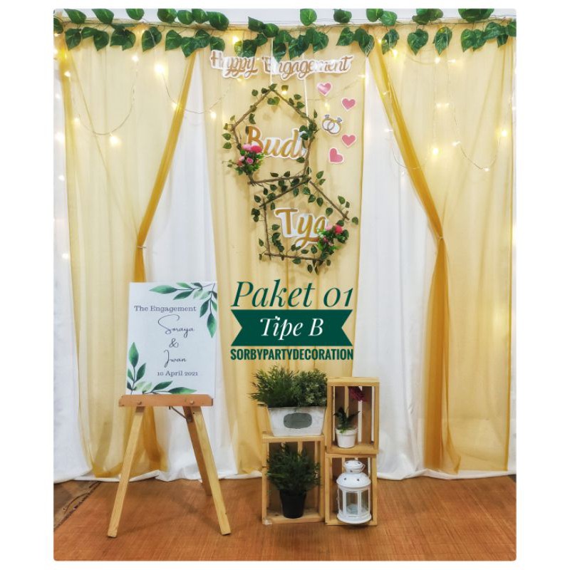 Dekorasi Lamaran nikah Backdrop background tunangan nikah aqiqah wedding khitan aqiqah (01)