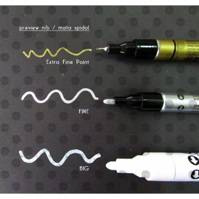 

Di5kon Spidol Permanent Paint Marker (Gold) Medium SNOWMAN !i>