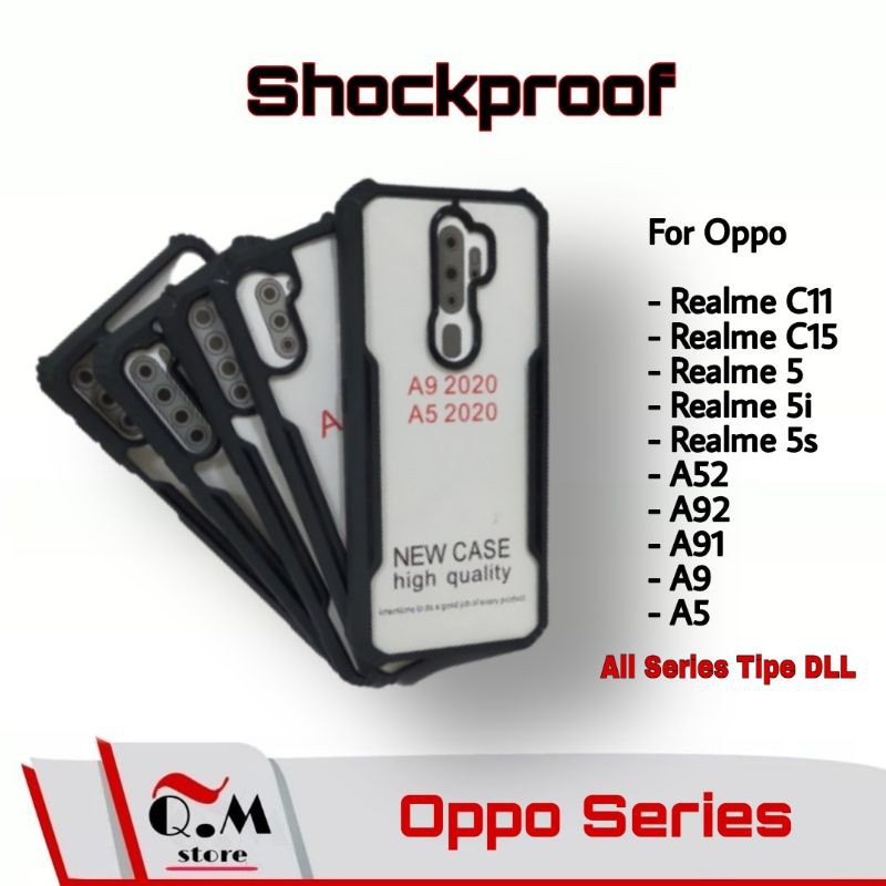 Case Realme 9 Pro Plus / Realme 9 Pro / 8 / C21Y / C21 / C11 / C15 / 5 / 5i / 5s / A52 / A92 / A91 / A5 / A9 Airbag Shockproof Transparent