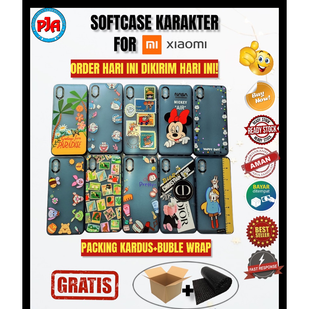 Case Softcase Casing TPU Xiaomi Redmi 10 Note 11S Karakter