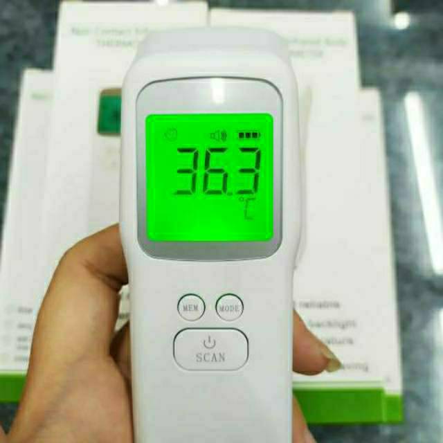 Thermometer infrared non kontak thermogun huan yu F102 Gp300 3 display warna bergaransi