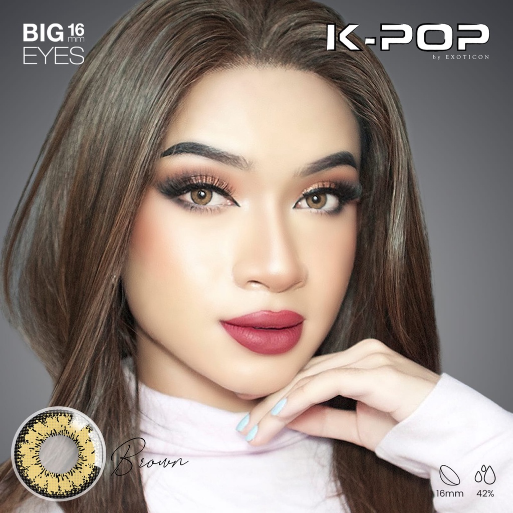 SOFTLENS X2 KPOP BY EXOTICON NORMAL BIG EYES 16MM GRATIS TEMPAT SOFLEN