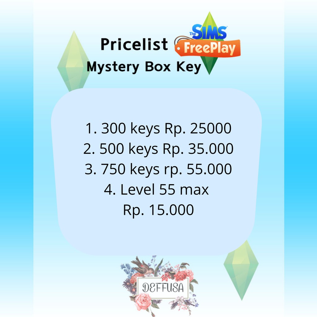 Reupload Mistery Keys Box Level 55 Max The Sims Freeplay Shopee
