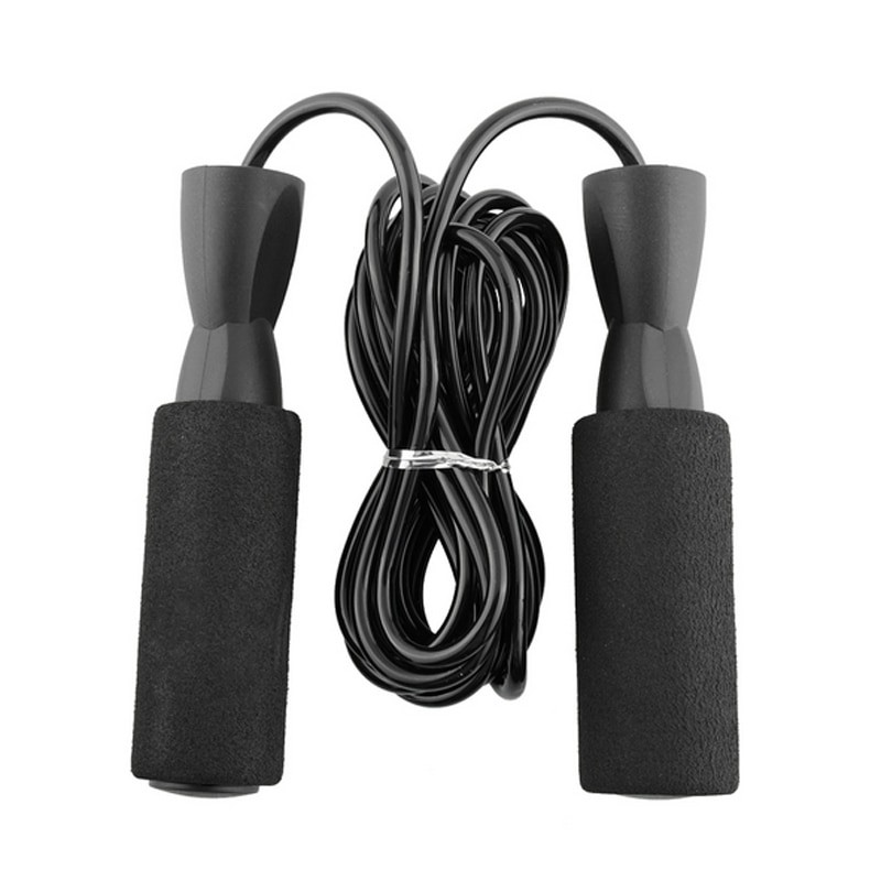 (MAINANKYU) Fitcoach Tali Skipping Speed Jump Rope Sports Weight Exercise - JR05 - Black