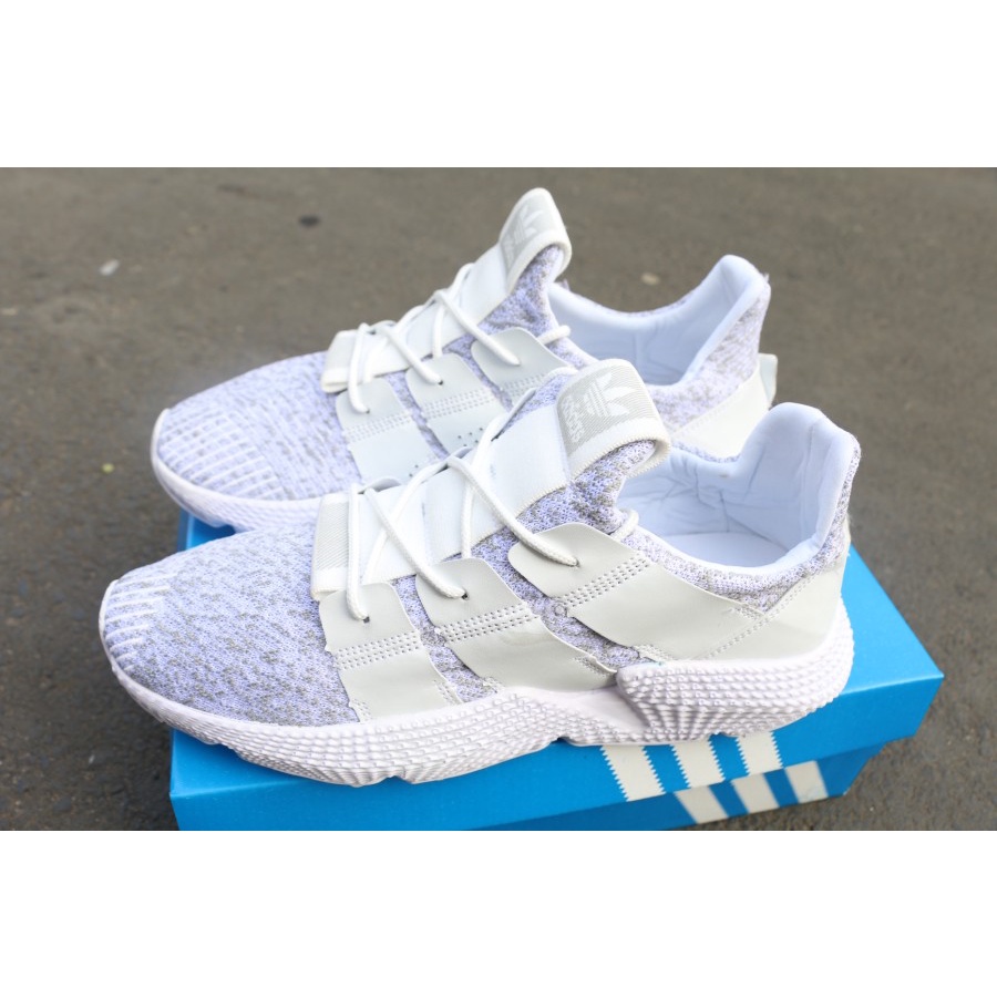 Sepatu Adidas Prophere Full White Putih Sneakers Fitnes Senam Lari Olahraga Enteng Ringan Gym